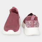 Women's Pink Slip-On Sneakers, गुलाबी, small