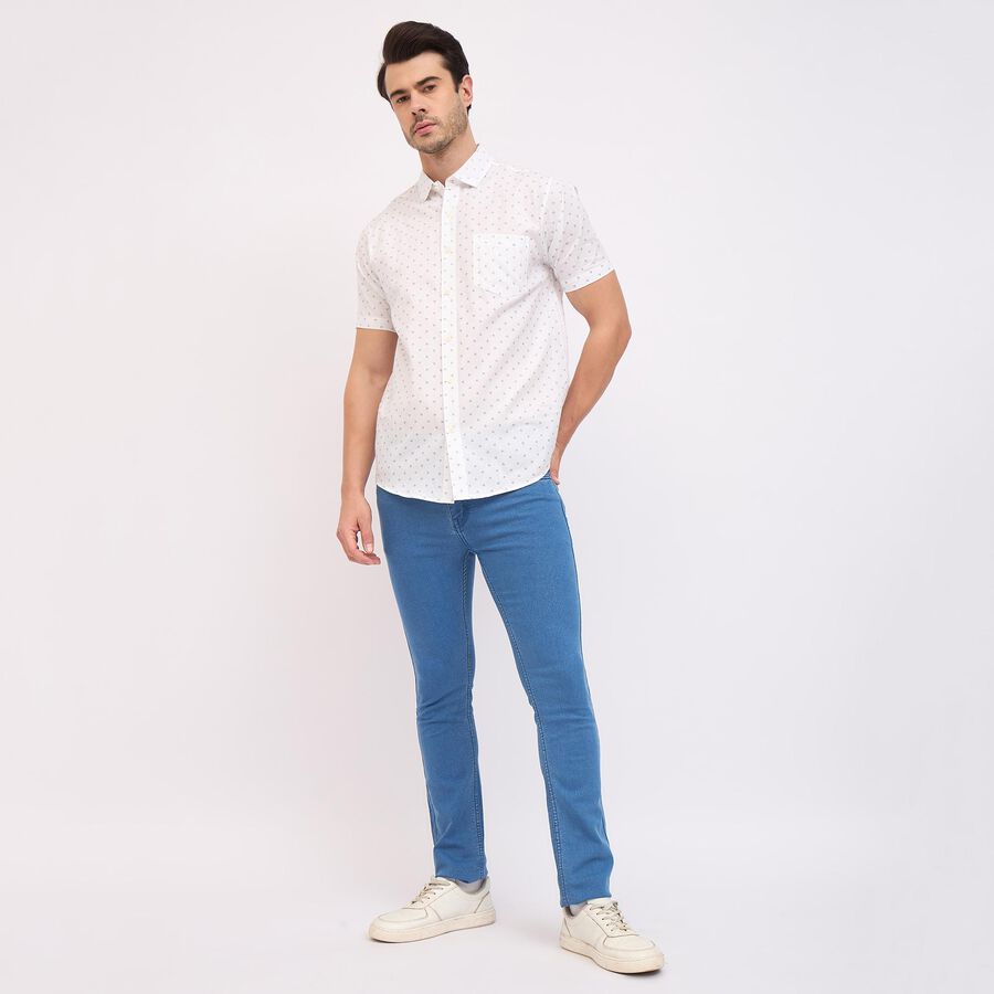 Men's 100% Cotton Casual Shirt, White, large image number null
