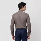 Men's Brown Formal Shirt, Brown, small