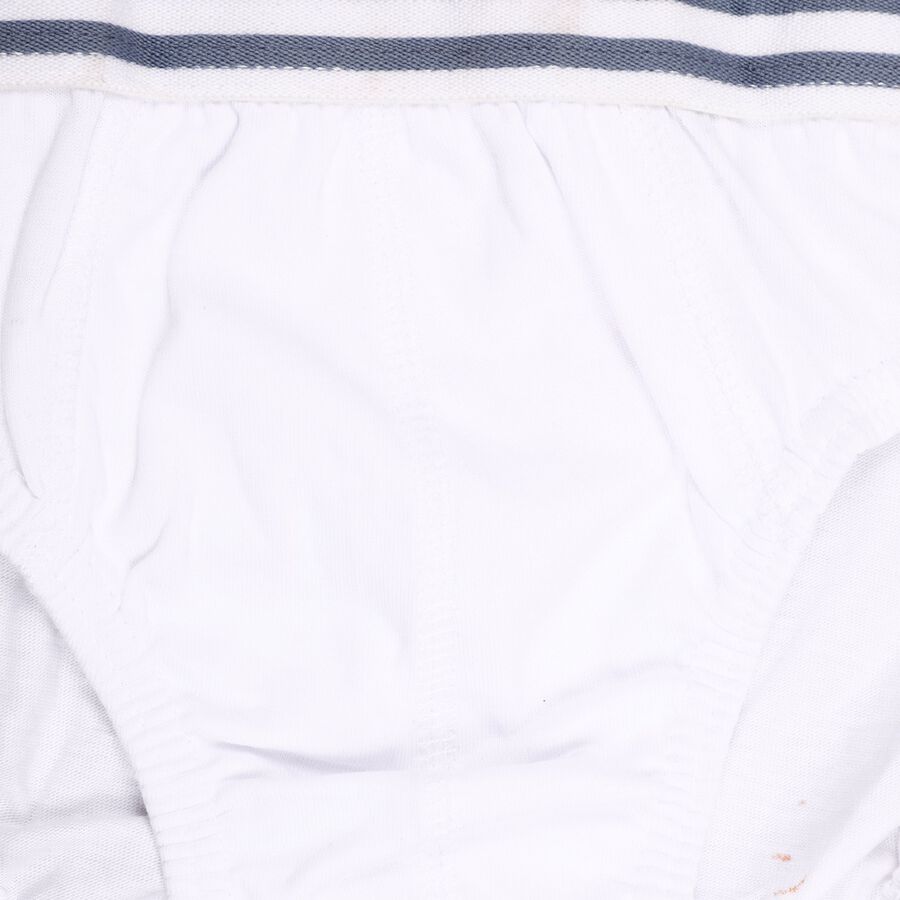 Boy's Cotton Briefs, White, large image number null
