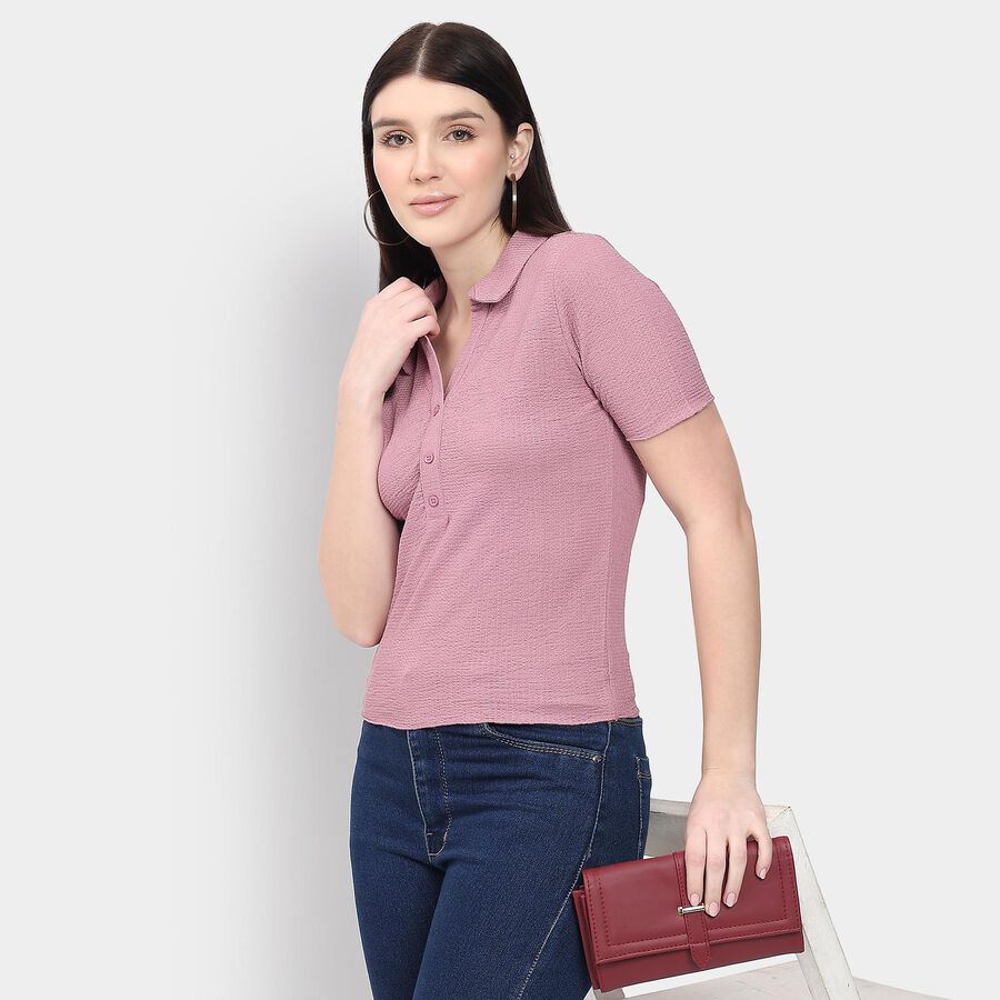 Ladies' Polo T-Shirt, Pink, large