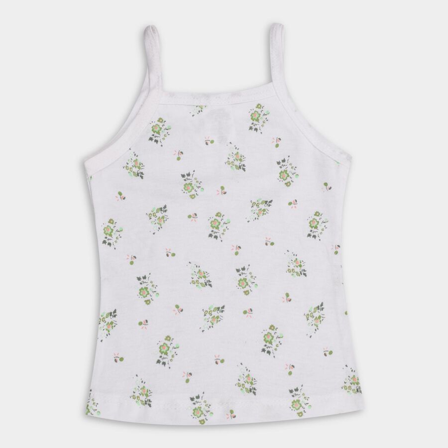 Girls' 100% Cotton Vest (Pack of 2), White, large image number null