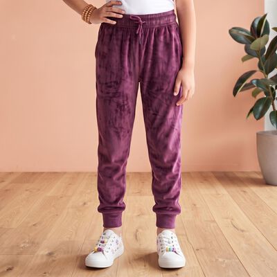 Girls Purple Jogger Cuffed Hem Pyjama