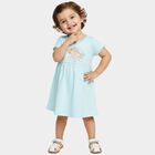 Infants' Light Green Regular Fit Lace Trim Frock, Light Green, small