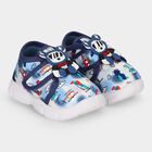 Boys' Blue Velcro Printed Sneakers, नीला, small