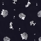 Girls' Navy Blue Printed Sleeveless A-Line Frock, Navy Blue, small image number null