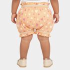 Girls' Peach Regular Fit Heart Print Bloomer, पीच, small