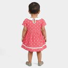 Infants' Pink Polka Dot Fit and Flare Frock, गुलाबी, small