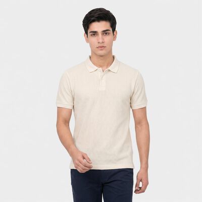 Men's White Polo Neck Polo T-Shirt