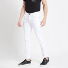 Classic 5 Pocket Skinny Jeans, White, small image number null