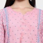 All Over Print Straight Kurti, गुलाबी, small image number null