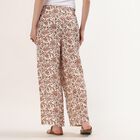 Women's Off White Printed Regular-Fit Palazzos, ऑफ व्हाइट, small