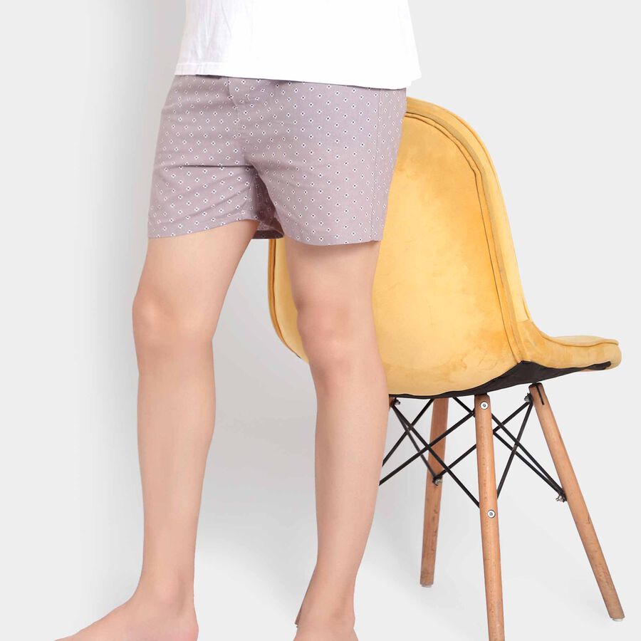 Cotton Inner Elastic Boxers, Dark Grey, large image number null