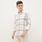 Men's Muted Beige Classic Casual Shirt, Beige, small