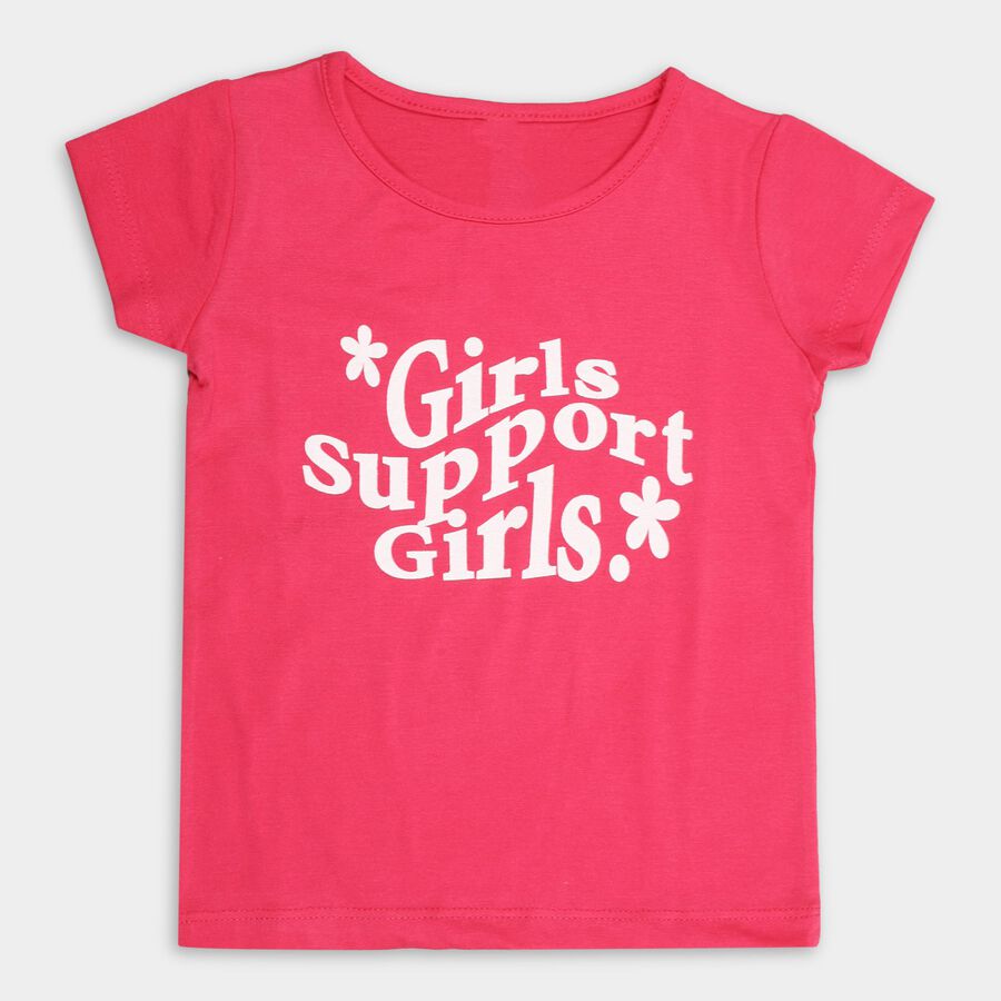 Girls' T-Shirt , Fuchsia, large image number null