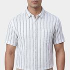 Men's White Spread Collar Classic Shirt, White, small