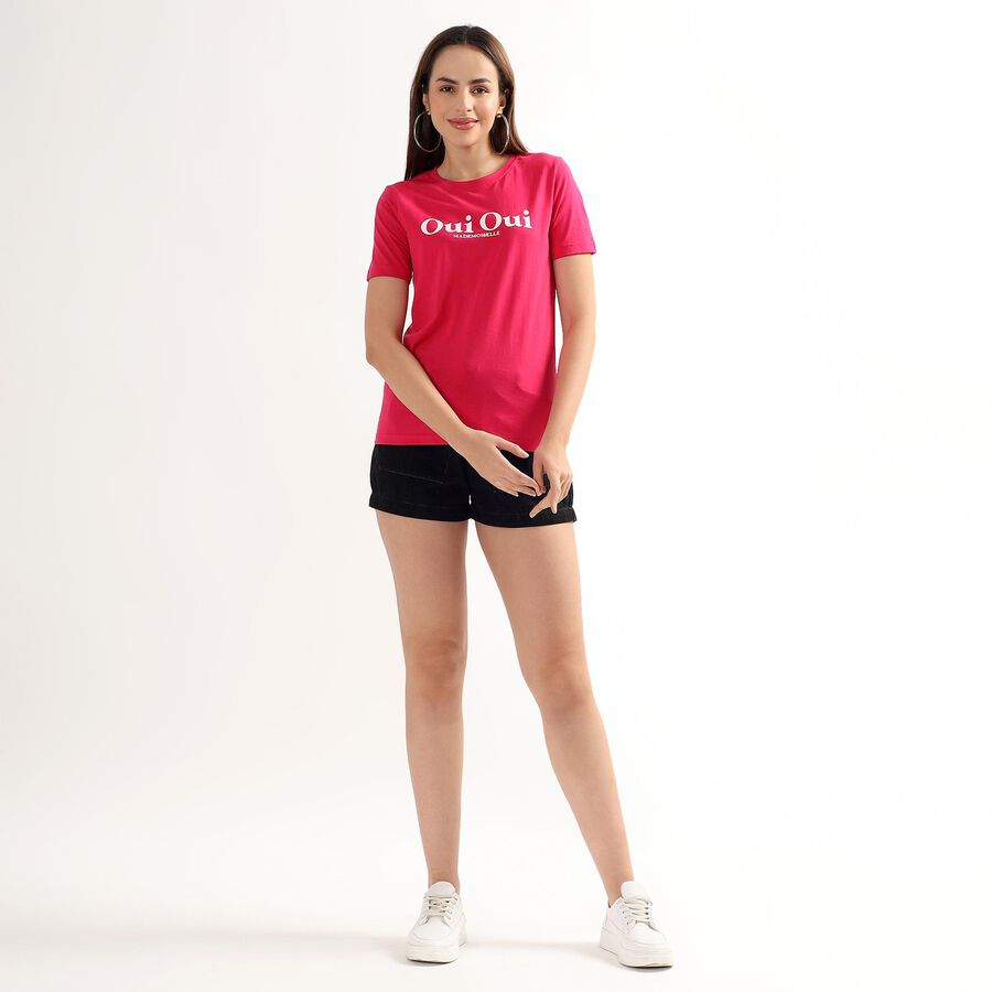 Ladies' 100% Cotton Shorts , Black, large image number null