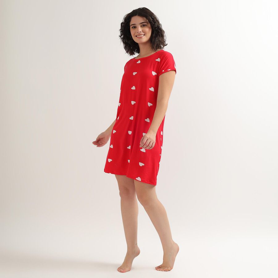 Ladies' Nighty, लाल, large image number null