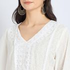 Ladies' 100% Cotton Ethnic Set , ऑफ व्हाइट, small image number null