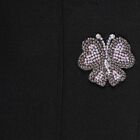 Solid With Embellish Trousers, Black, small image number null