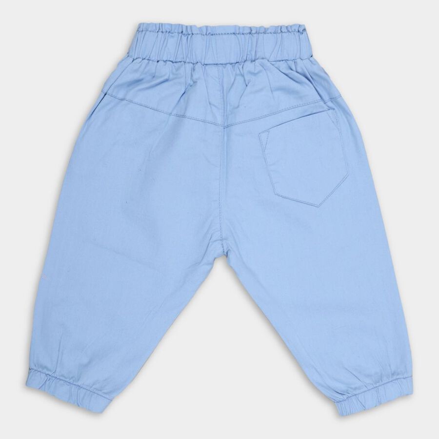 Infants' Cotton Trousers, Mid Blue, large image number null