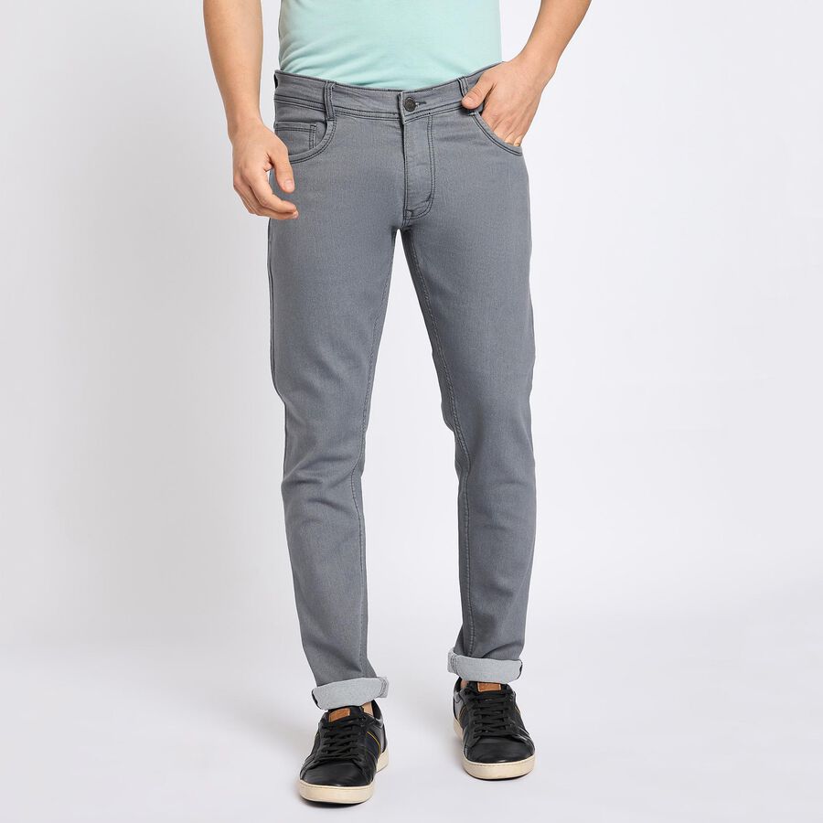 Men's Skinny Jeans, हल्का ग्रे, large image number null