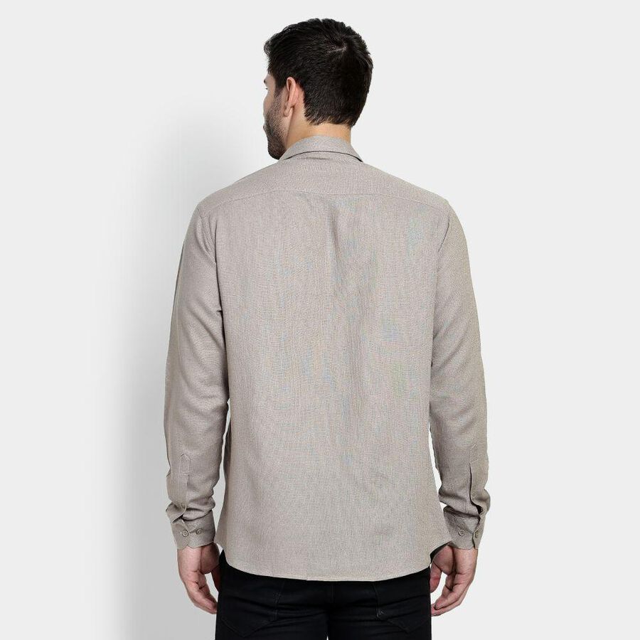 Men's 100% Cotton Casual Shirt , Beige, large image number null