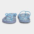 Women's Blue Printed Thong Strap Flip-Flops, Blue, small