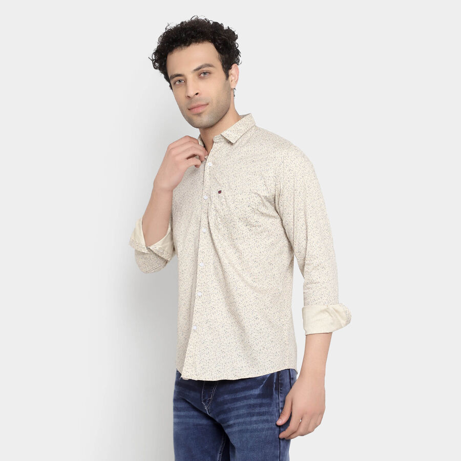 Cotton Printed Casual Shirt, Beige, large image number null