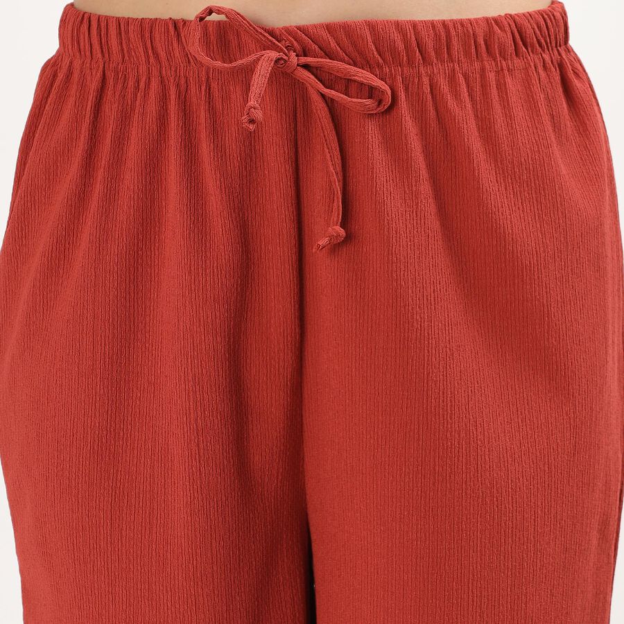 Women's Rust Balloon Fit Solid Harem Pants, Rust, large image number null