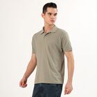 Men's Light Sage Green Polo Neck Casual T-Shirt, हल्का हरा, small image number null