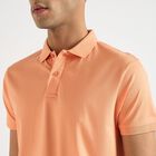 Men's 100% Cotton Collared Half Sleeves T-Shirt, पीच, small image number null