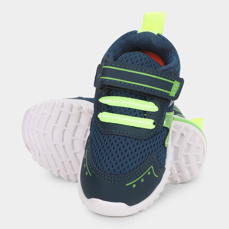 Boys' Lace Up Shoes, Navy Blue, large image number null