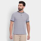 Men's Henley Half Sleeves T-Shirt, Navy Blue, small image number null