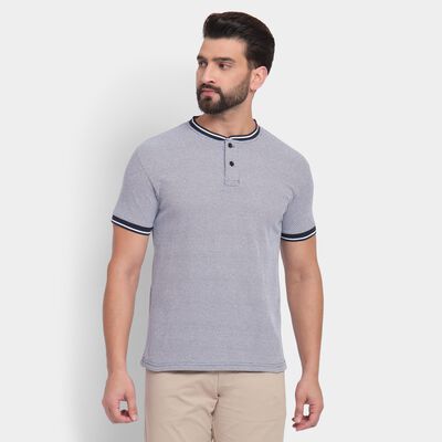Men's Henley Half Sleeves T-Shirt