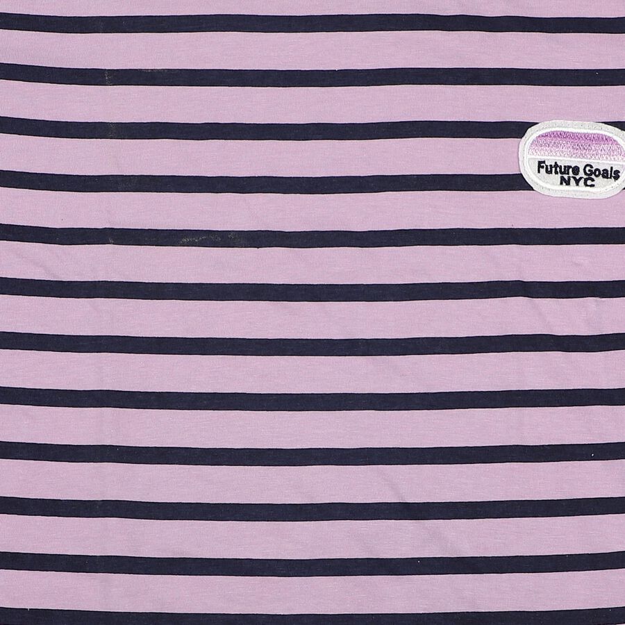 Boys Lilac Round Neck Casual Boys T-Shirt, लाइलेक, large