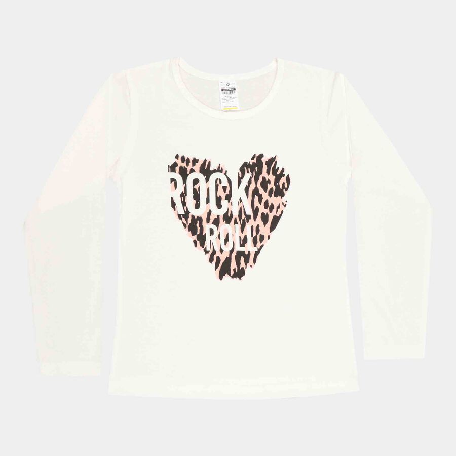 Girls Solid Top, Beige, large image number null