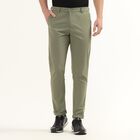 Men's Slim Fit Casual Trousers, Light Green, small
