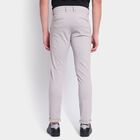 Men's Slim Fit Casual Trousers, हल्का ग्रे, small