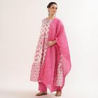 Women's Pink Cotton Floral Printed Ethnic Set, हल्का गुलाबी, small image number null