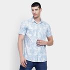 Men's Light Powder Blue Cotton Regular Collar Casual Shirt, Light Blue, small image number null