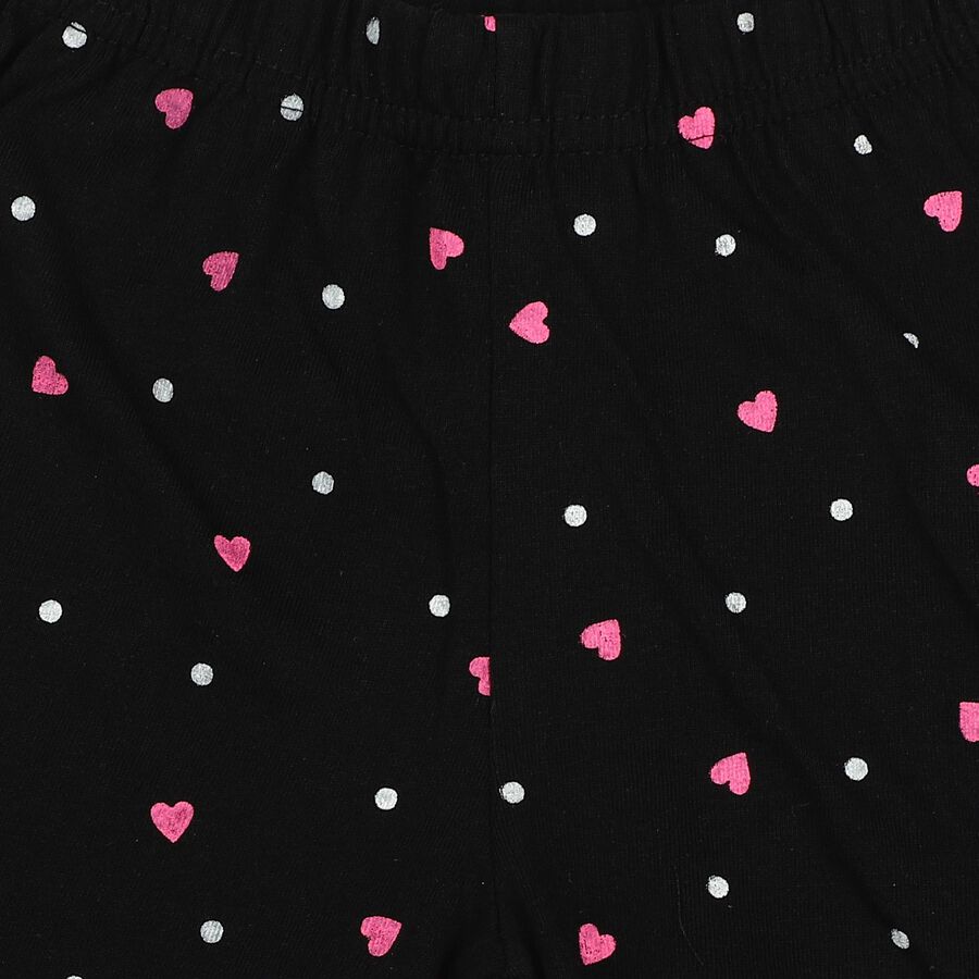 Girls Black Regular Fit Casual Shorts, काला, large