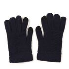 Men's Gloves, नेवी ब्लू, small