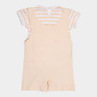 Infants Cotton Shorts Set, Peach, small image number null