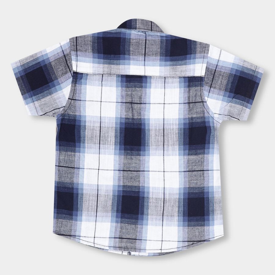Boys' 100% Cotton Casual Shirt , Mid Blue, large image number null