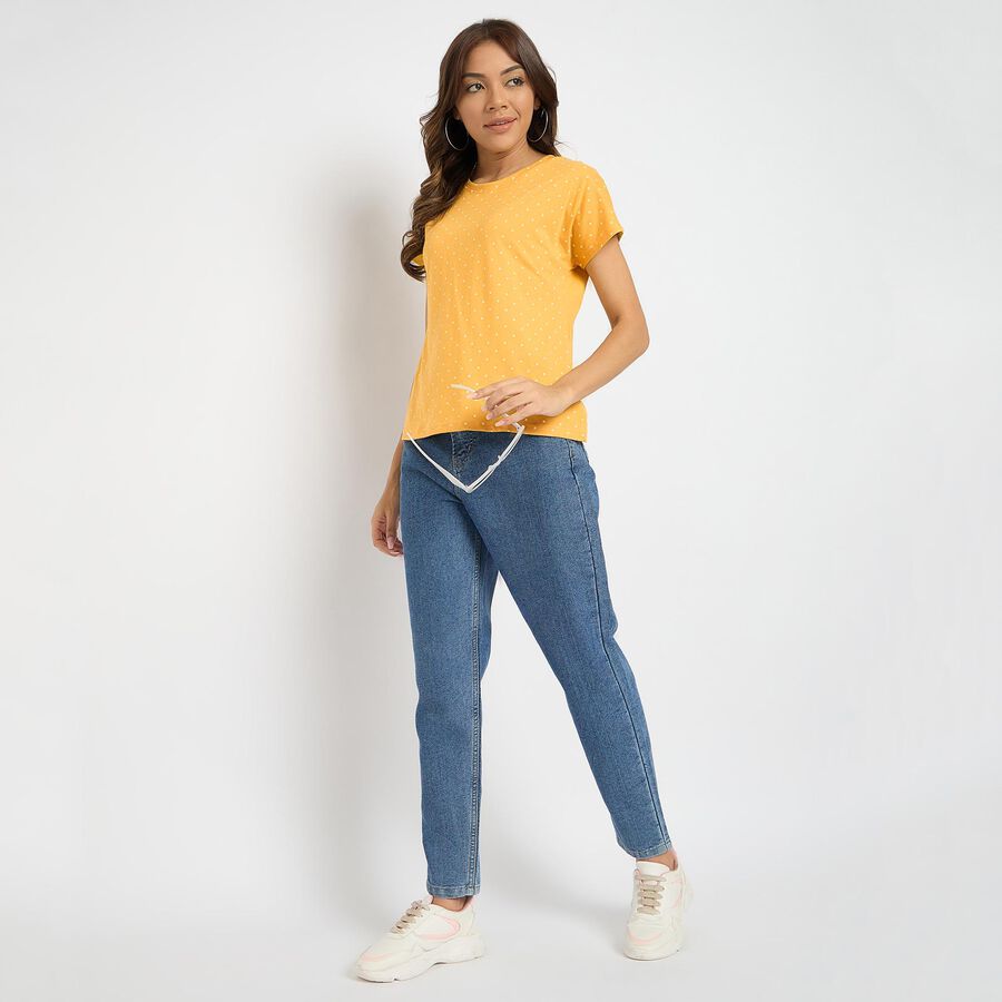Ladies' Round Neck T-Shirt , Mustard, large image number null