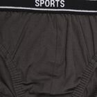 Boys' Charcoal Black Regular Fit Sports Briefs, गहरा ग्रे, small image number null
