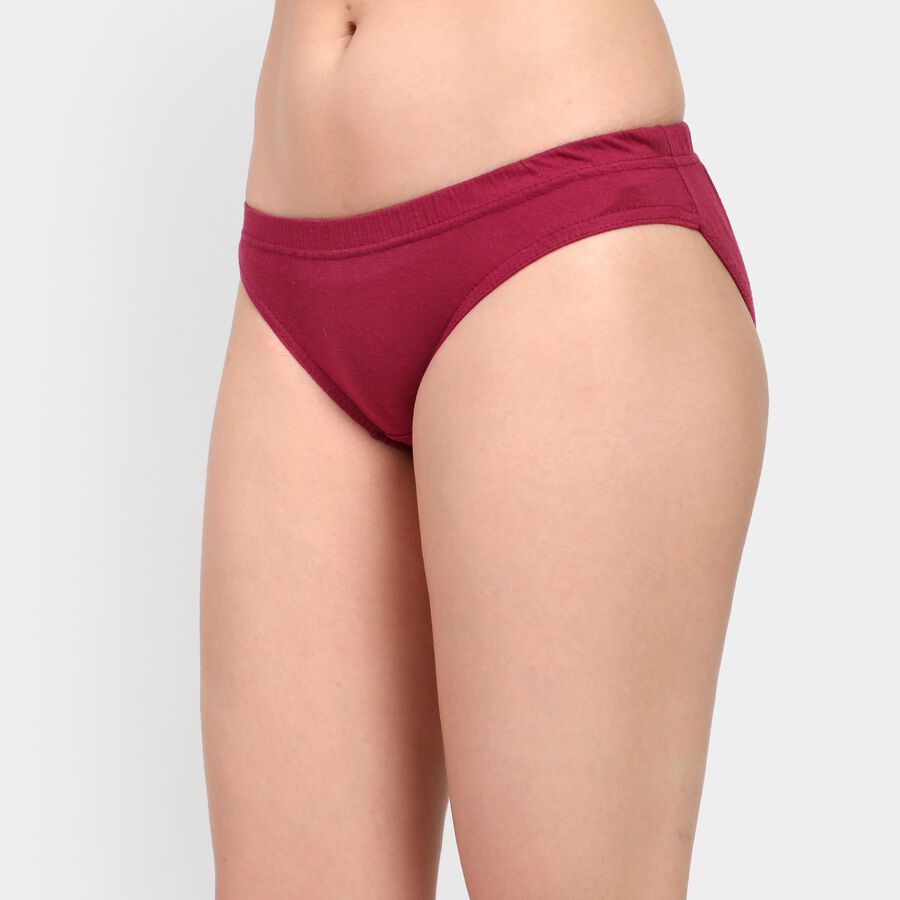 Ladies' 100% Cotton Panty, Wine, large image number null