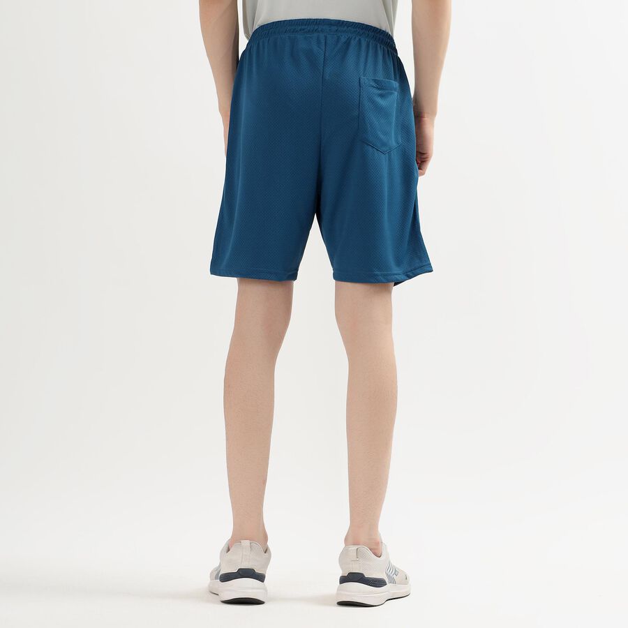 Men's Deep Teal Regular Fit Placement Printed Bermuda Shorts, Teal Blue, large image number null