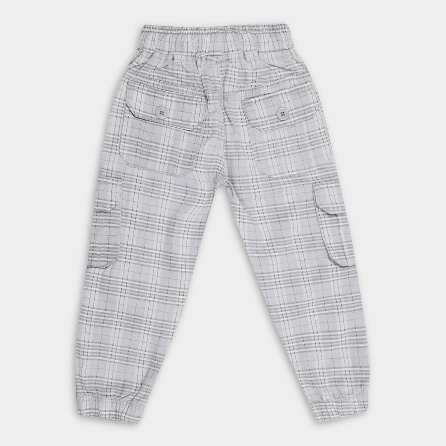 Boys' 100% Cotton Trousers , हल्का ग्रे, large image number null